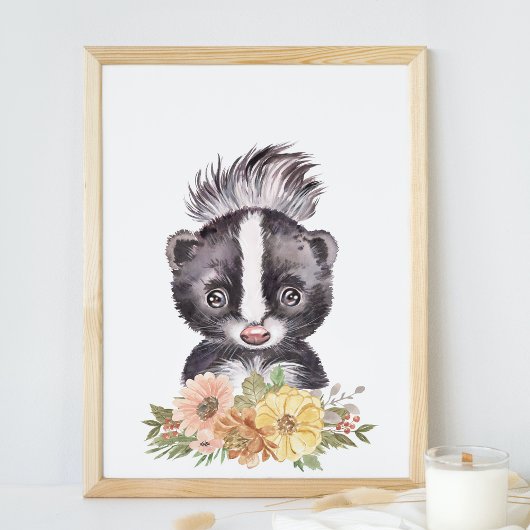 Skunk Kinderzimmer Wall Art Décor, Baby Gift Poster