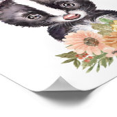 Skunk Kinderzimmer Wall Art Décor, Baby Gift Poster (Ecke)