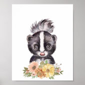 Skunk Kinderzimmer Wall Art Décor, Baby Gift Poster (Vorne)