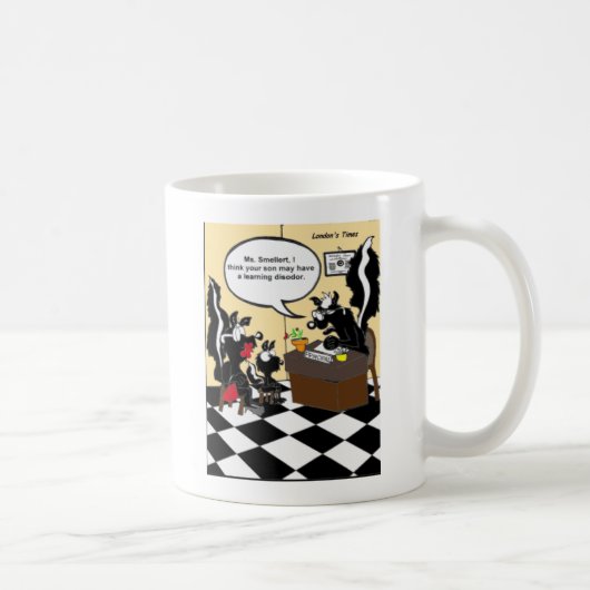 Skunk Learning Disodors Funny Gifts & T-Shirts Kaffeetasse (Rechts)