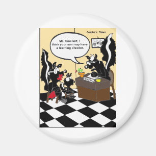 Skunk Learning Disodors Funny Gifts & T-Shirts Magnet