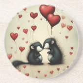 Skunk Liebe 1 Getränkeuntersetzer (Vorne)