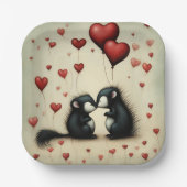 Skunk Liebe 1 Pappteller (Vorderseite)