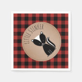 Skunk Lumberjack Kariert Baby Dusche Napkins Serviette (Vorderseite)