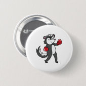 Skunk macht Boxing Button (Vorne & Hinten)