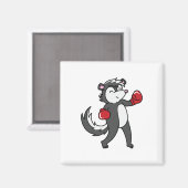 Skunk macht Boxing Magnet (Vorderseite/Rückseite)