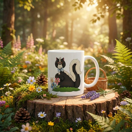 Skunk mit Blume Kaffeetasse