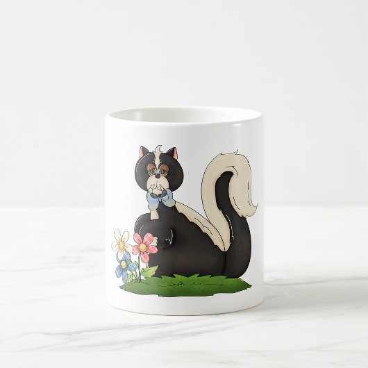 Skunk mit Blume Kaffeetasse