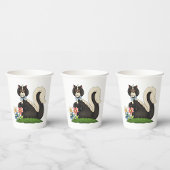 Skunk mit Blume Pappbecher