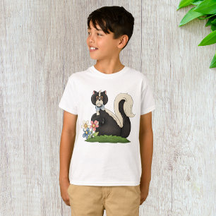 Skunk mit Blume T-Shirt