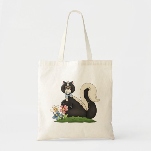 Skunk mit Blume Tragetasche (Vorne)