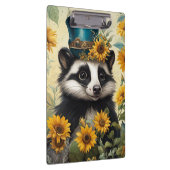 Skunk mit Sonnenblumen Klemmbrett (Rechts)