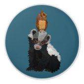 SKUNK & OWL KERAMIKKNAUF (Vorderseite)