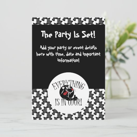 Skunk-Party Einladung (Stehend Vorderseite)