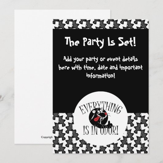 Skunk-Party Einladung (Vorne/Hinten)