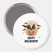 Skunk Pumpkin Niedlich Skunks Happy Halloween Magnet (Vorderseite/Rückseite)