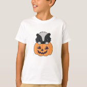 Skunk Pumpkin Niedlich Skunks Happy Halloween T-Shirt (Vorderseite)