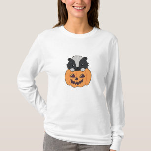 Skunk Pumpkin Niedlich Skunks Happy Halloween T-Shirt