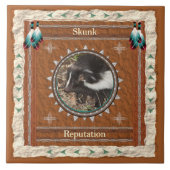 Skunk - Reputation - Keramik Tile Fliese (Vorderseite)