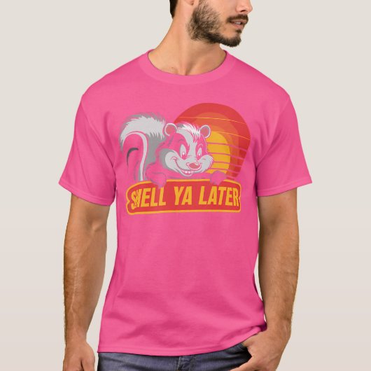 Skunk Riech Ya Spater Funny Skunk T-Shirt (Vorderseite)