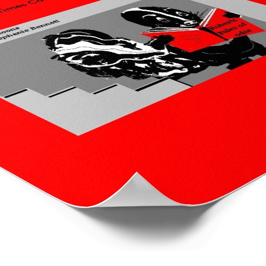 Skunk Rules of Odor Funny Londons Times Poster (Ecke)