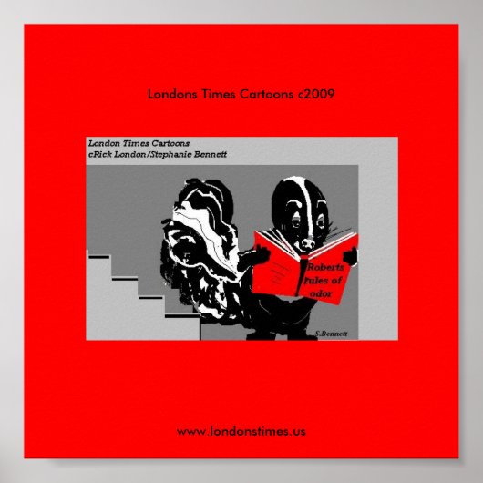 Skunk Rules of Odor Funny Londons Times Poster (Vorne)