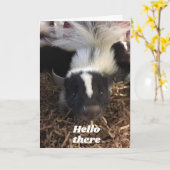 **SKUNK SAGT GLÜCKLICH BIRTHTAG** KARTE (Gelbe Blume)