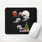 Skunk Santa Sleigh Flying Funny Magical Christmas Mousepad (Mit Mouse)