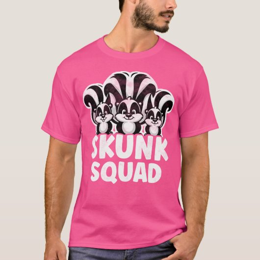 Skunk Squad Animal Spaß T-Shirt (Vorderseite)