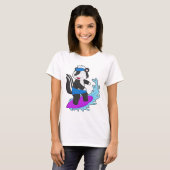 Skunk Surfing Surfbrett Sommer T-Shirt (Vorne ganz)