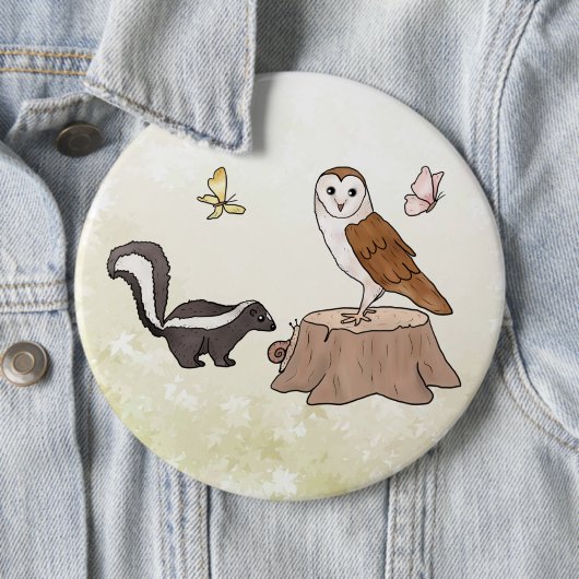 Skunk und Eule  Button (Beispiel)