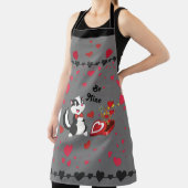 Skunk Valentine Day Niedlich Hearts Candy Gray Be Schürze (InSitu)
