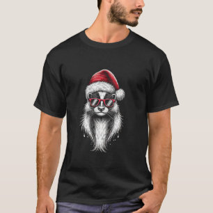 Skunk Weihnachtsmannmütze Christmas Pajama Funny S T-Shirt