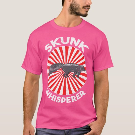 Skunk Whisperer Funny Zoo Keeper T-Shirt (Vorderseite)