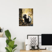 Skunk Woodland Animal Art Print Poster (Heimbüro)