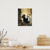 Skunk Woodland Animal Art Print Poster (Küche)