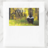 Skunk You Stink Rechteckiger Aufkleber (Tasche)