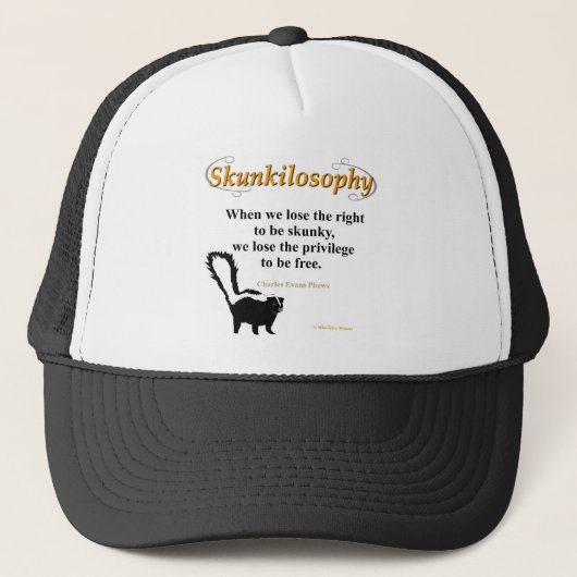 Skunkiphilosophie Truckerkappe (Vorderseite)