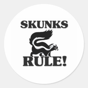 SKUNKS-Regel! Runder Aufkleber