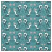 Skunks und Blume Dunkel Aquamarin grün Stoff (Muster)