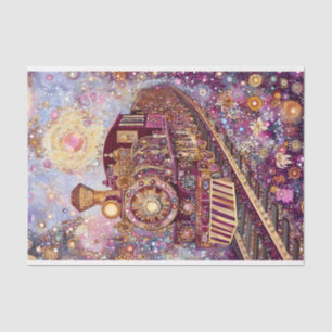 Skurrige Steampunk-Eisenbahn, Mosaik-DH5L-Decoupag Seidenpapier