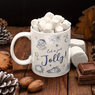 Skurril Blaue Weihnachtsmann Vintage Weihnachten Kaffeetasse