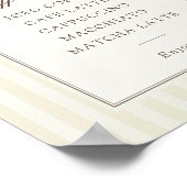 Skurril braune Bogen gestreifte Kaffee-Bar Poster (Ecke)