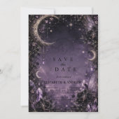 Skurril-feeenhafte Gothic-Hochzeit Save The Date (Vorderseite)