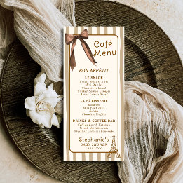 Skurril französisch angehauchtes Café im Stil eine Menükarte