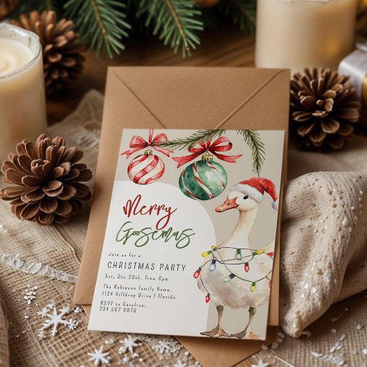 Skurril Gans Weihnachtsfeier Einladung
