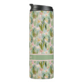Skurril-grüne florale personalisierte  thermosbecher (Nach rechts gedreht)