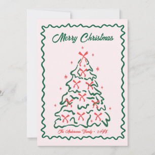Skurril handgezeichnete lustige Weihnachtsfotos  Feiertagskarte