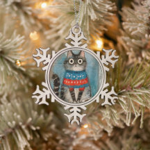 Skurril hässlicher Weihnachtspullover Katze