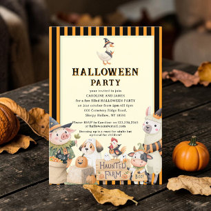 Skurril-ländliche Halloween-Party Einladung